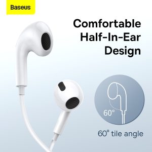 BASEUS C17 Encok Type-C In- Ear Wired Earphone with Remote - comfortabel in-ear design